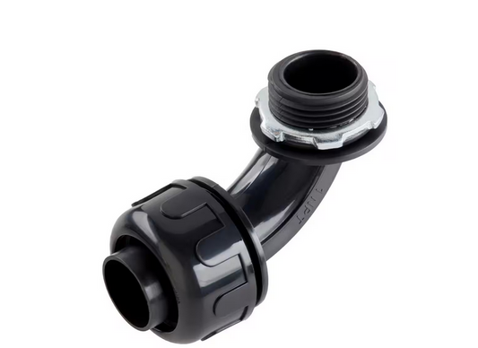 (1-Pack) 2 in. Dia. Black Liquid Tight Non Metallic Electrical PVC Conduit Elbow Fitting Connector- 91011866131