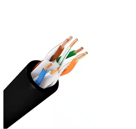 250 ft. Black 23/4 Solid Copper Cat6e CMR (Riser) Bulk Data Cable - 91010094913