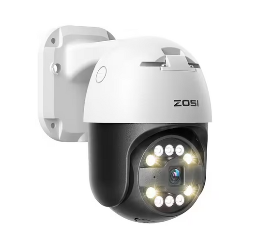 Wired 5MP HD POE Outdoor Home Security Camera, 355° Pan Tilt, 2-Way Audio, Surveillance System - 91009714695