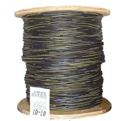 1,000 ft. 6/3 Black Stranded AL Erskine URD Cable - 9132768