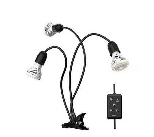 Full Spectrum Gooseneck Clip 30-Watt, 3000-Lumen Black Plant LED Grow Light, 4000K - 91012295427