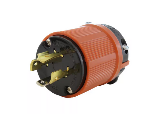 AC Connectors NEMA L14-20P 20 Amp 125/250-Volt 4-Prong Assembly Locking Male Plug - 91002739845