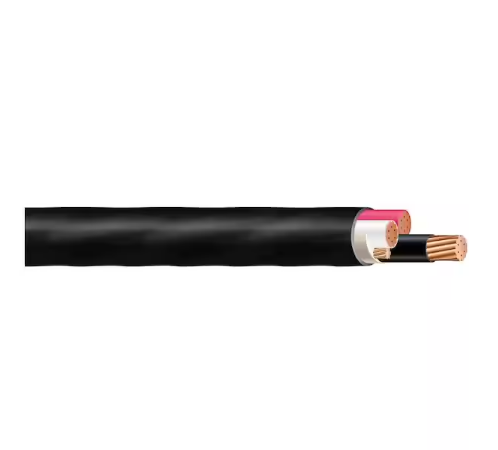 500 ft. 2/0-2/0-2/0 Black Stranded CU W/G Tray Cable - 9550471