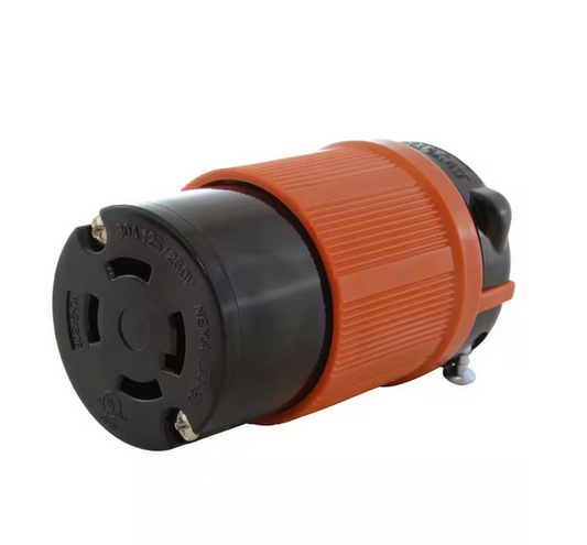 AC Connectors NEMA L14-30R 30 Amp 125/250-Volt 4-Prong Assembly Locking Female Connector - 91002739850