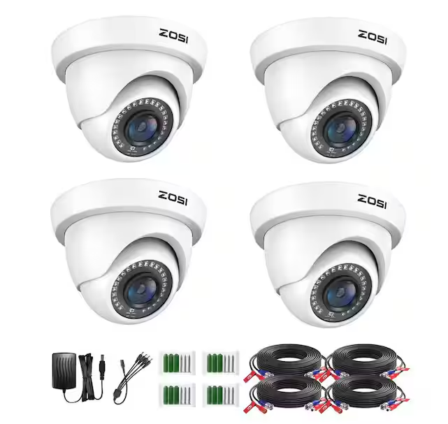 1080p Wired Home Security Cameras Compatible with All TVI DVR, For Outdoor and Indoor - 91008343688