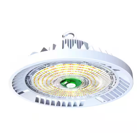 1 ft. Round 150-Watt Equivalent Integrated LED Dimmable Aluminum Alloy White High Bay Light, 3000K-5000K - 91010570318