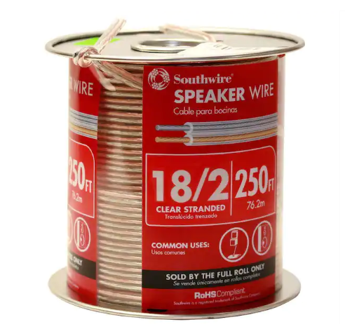 250 ft. 18/2 Clear Stranded CU Speaker Wire - 9165300