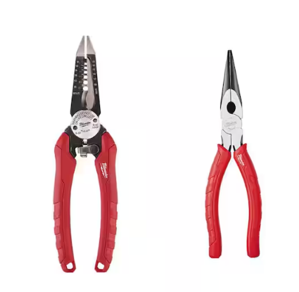 Comfort Grip 6-in-1 Pliers with 8 in. Comfort Grip Long Nose Pliers - 91009478414