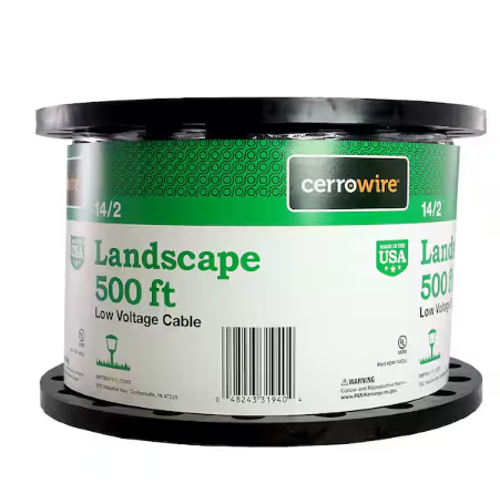 500 ft. 14/2 Black Stranded Low-Voltage Landscape Lighting Wire - 9165581