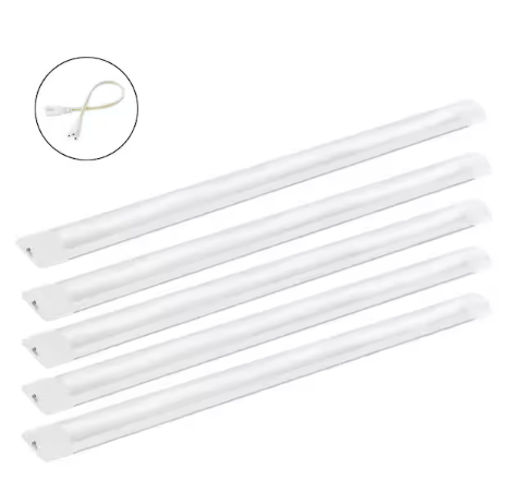 4 ft. 200-Watt Equivalent Linear Integrated LED Shop Light Tube High Bay Light 5500K (5-Pack) - 91009519610