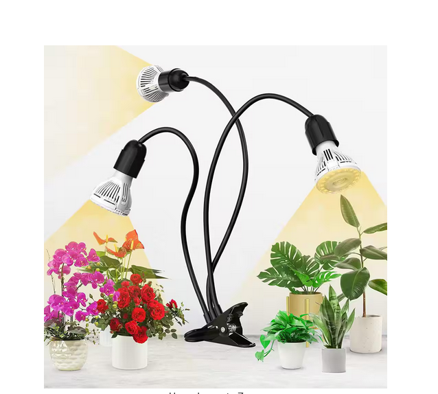 450-Watt Equivalence Full Spectrum 3-Head Gooseneck LED, 30-Watt 4000K Daylight Power Clip-on High PPFD Plant Grow Light - 91008742011