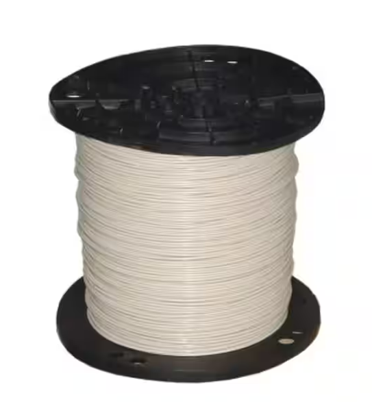 2,500 ft. 10-Gauge White Stranded CU THHN Wire - 91002038253