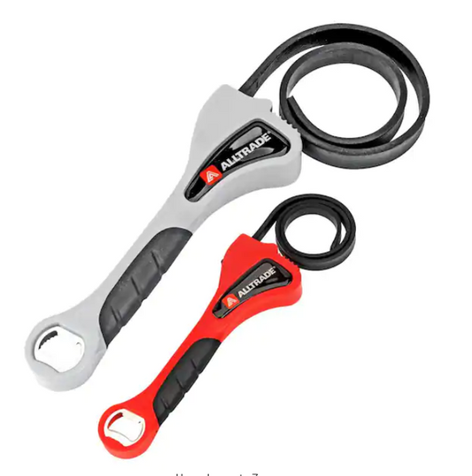 Grips Opens Turns Strap Wrench Set (2-Piece)