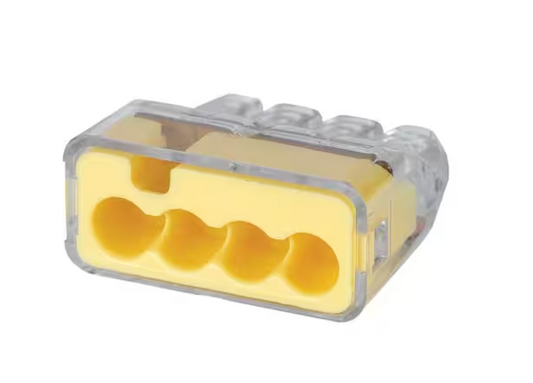 34 Yellow In-Sure 4-Port Connector (100-Pack) - 9631352