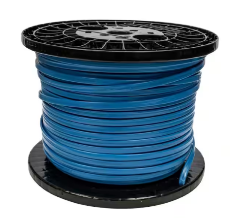 1000 ft. 14/3 Solid Romex SIM Pull CU NM-B W/G Wire Blue Spool - 91010903698