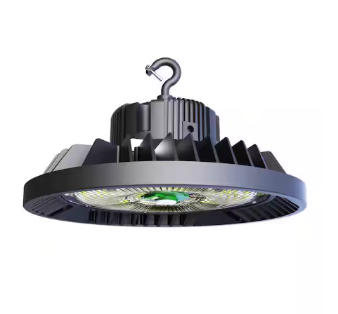 1 ft. Round 150-Watt Equivalent Integrated LED Dimmable Aluminum Alloy Black High Bay Light, 3000K-5000K - 91010570316