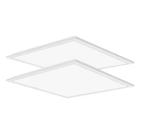 2 ft. x 2 ft. 5800 LM Integrated LED Panel Light 5000K LED Panel Lights Recessed Edge-Lit for Commercial Office (2-Pack) - 91011701333