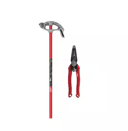 1 in. EMT Aluminum Conduit Bender and 9 in. 7-in-1 Combination Wire Strippers Pliers - 91007569301