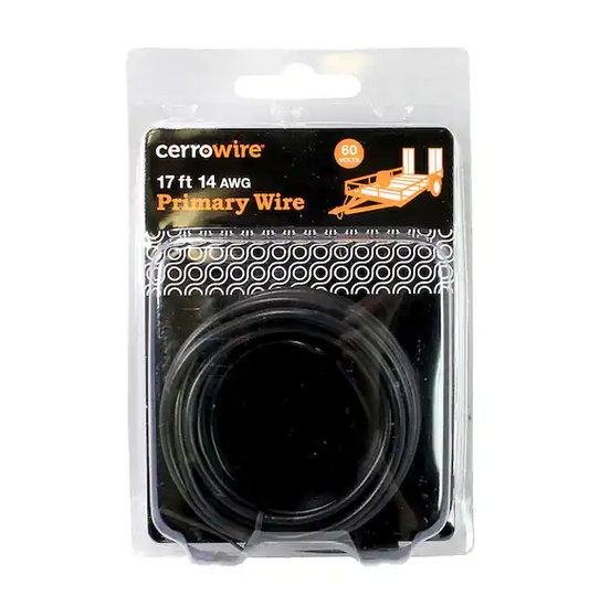 17 ft. 14 Gauge Black Stranded Primary Wire - 9710704