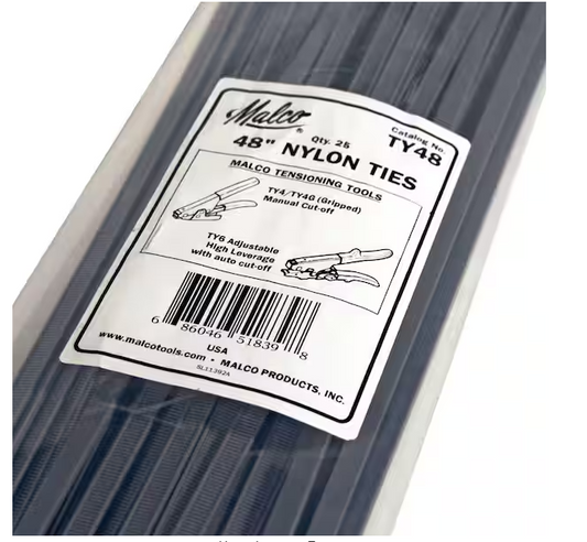 48 in. Nylon Adjustable Tie (25-Pack) - 9206738