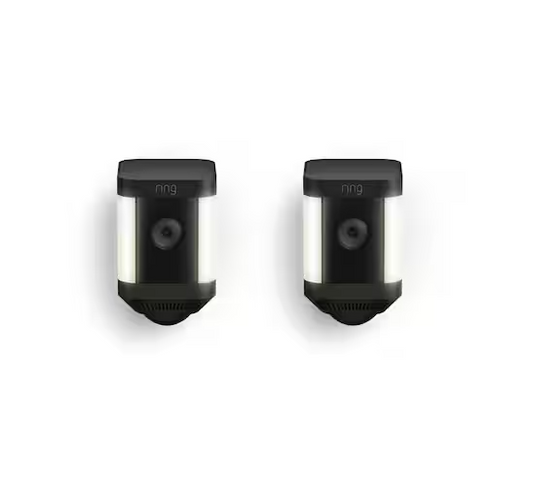 Spotlight Cam Plus, Battery - Smart Security Video Camera with LED Lights, 2-Way Talk, Color Night Vision, Black, 2-Pack - 91009047676