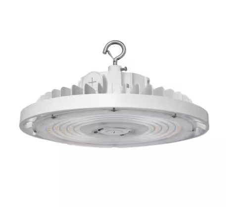 10.6 in. White 150-Watt Integrated LED UFO High Bay Light Fixture LED Commercial Lighting, 21750-Lumens, 0-10V Dimmable - 91011923802