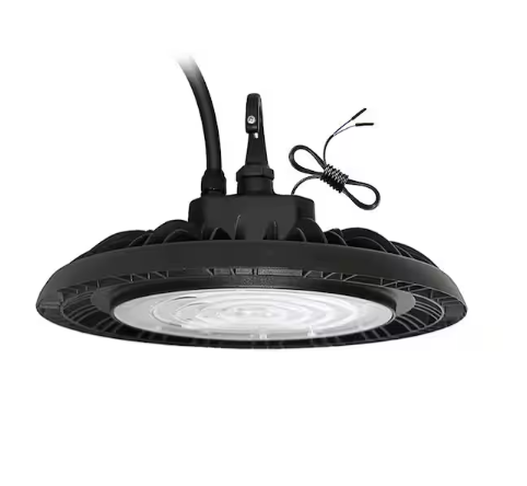 1 ft. 300-Watt Equivalent Integrated LED Dimmable Black UFO LED High Bay Light 14000 Lumens 5000K - 91008027377