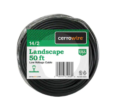 50 ft. 14/2 Black Stranded Low-Voltage Landscape Lighting Wire - 9214663