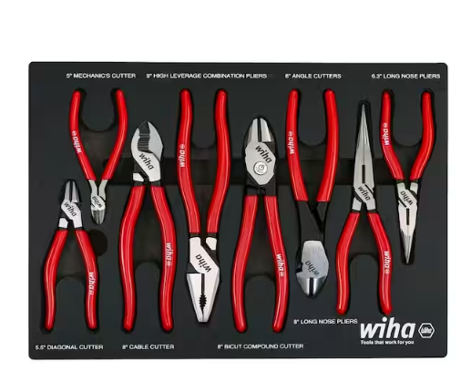 8-Piece Classic Grip Pliers and Cutters Tray Set - 91010333342