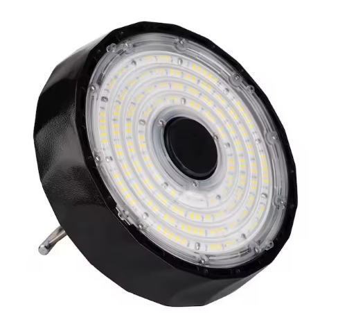 Hurricane UFO 1.1 ft. 400-Watt Equivalent Integrated LED Black High Bay Light - 91004177721