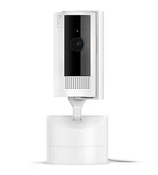 Pan-Tilt Indoor Cam Plug-in Security Camera with 360° Horizontal Pan Coverage, Live View and Two-Way Talk, White - 91011236817