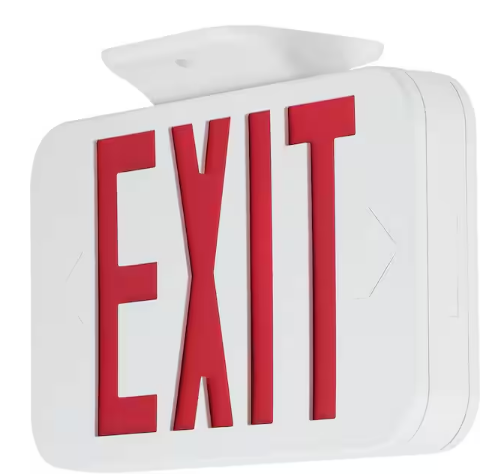 120-Volt White Integrated LED Exit Sign