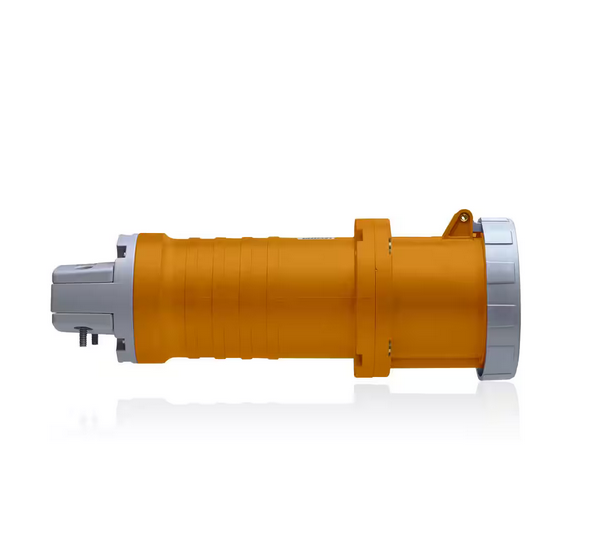 100 Amp 125-Volt/250-Volt 3P, 4-Watt North American Pin and Sleeve Connector Industrial Grade IP67 Watertight, Orange - 91007207454