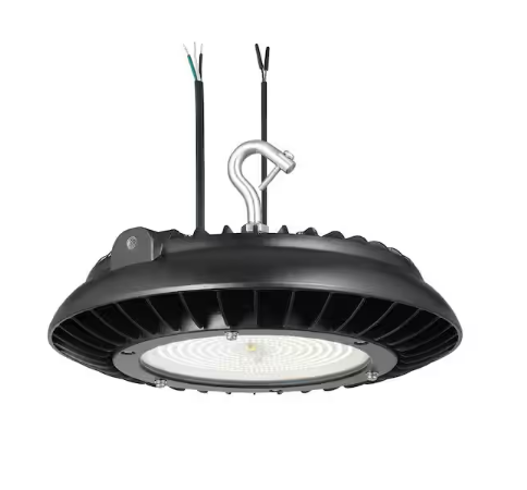 11 in. Round Integrated LED Black High Bay Light, 5000K