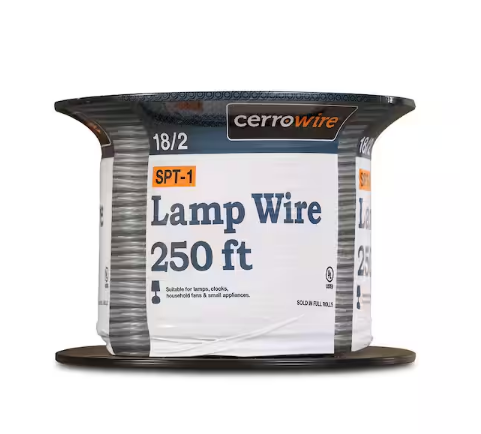 250 ft. 18/2 Silver Stranded SPT-1 Copper Lamp Wire - 91001493003