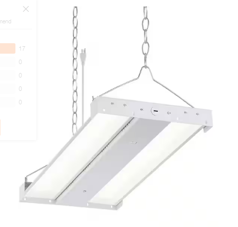 2 ft. 320-Watt Equivalent Integrated LED White Backlit High Bay Hanging Light with 19900 Lumens 5000K - 91008464970