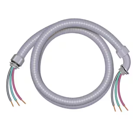 4 ft. 8/2 Ultra-Whip Liquidtight Flexible Non-Metallic PVC Conduit Cable Whip - 91003852511