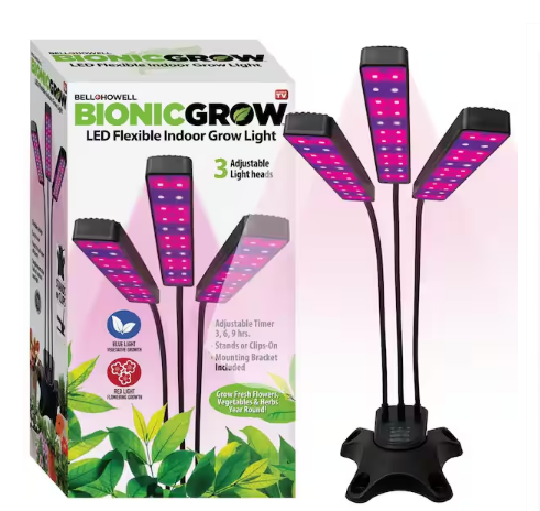 Bionic Grow 6-Watt Equivalent Indoor LED Full Spectrum UV Flexible Plant Grow Light in Color Changing Lights - 91007714244