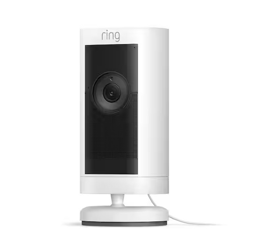 Stick Up Cam Pro Plug in Indoor/Outdoor Security Camera with 3D Motion Detection, HDR Video & Color Night Vision, White