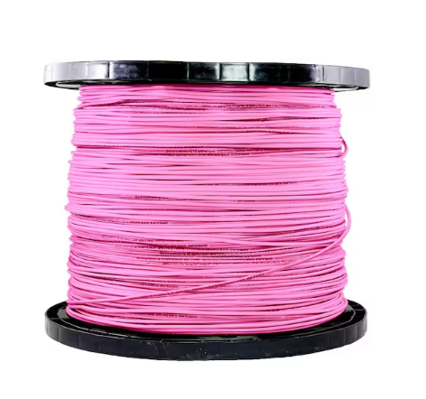 2,500 ft. 12 Gauge Pink Stranded Copper THHN Wire - 91000016487