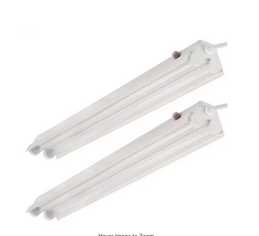 2 ft. 23-Watt White Grow Light Red Plus Blue Spectrum (2-Pack) - 91005869994