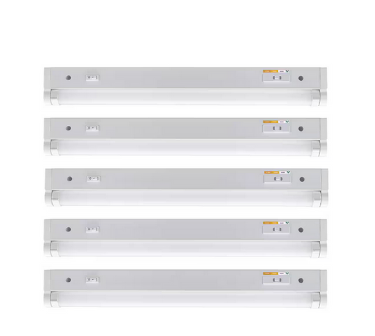 18 in. 9-Watt LED Under Cabinet Light Grow Light Adjustable Beam Angle 3 CCT and Grow Mode Indoor Gardening (5-Pack) - 91005857648