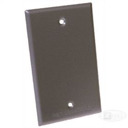 Outdoor Electrical Box Cover with Gasket Single Gang Gray - 965944