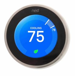 Programmable WiFi Thermostat 3 Heat 2 Cool (HP/AC) 3rd Gen Stainless Steel Ring - 955037