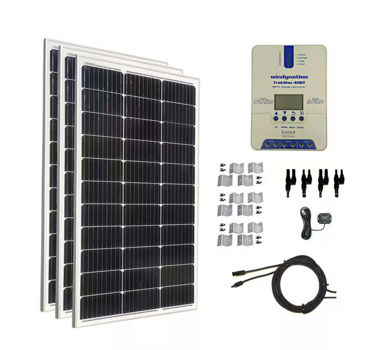 300-Watt Monocrystalline Solar Panel with TrakMax MPPT 40 Amp Charge Controller Plus Wireless Communication Kit - 91007714092