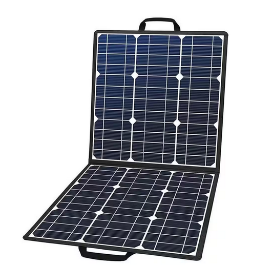 100-Watt 18V Portable Foldable Monocrystalline Solar Panel Charger with 5V USB 18V DC Output - 91011185882