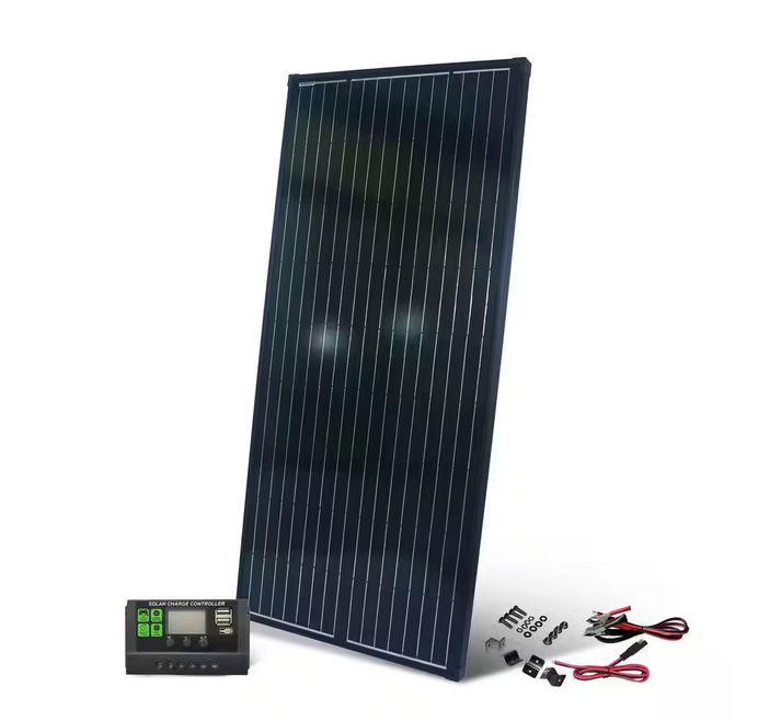 215-Watt Monocrystalline Solar Panel with 12-Volt Charge Controller - 91006608258