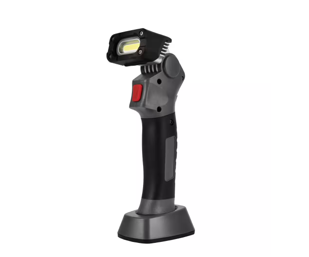 Rechargeable 600 Lumens LED Work Light With Magnet,Swivel Hook, Charging Base and Battery Indicator - 91010778988