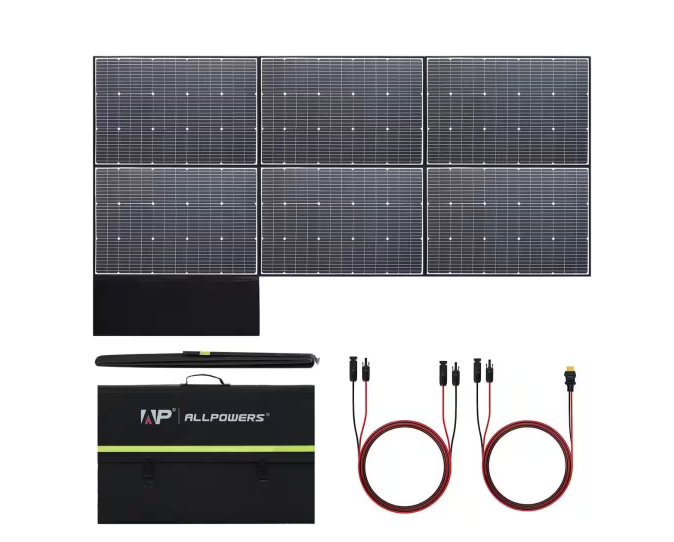 600-Watt Monocrystalline Portable Solar Panel with 44-Volt Output Foldable Solar Charger and IP67 RV Solar Panel Kit - 91011964274