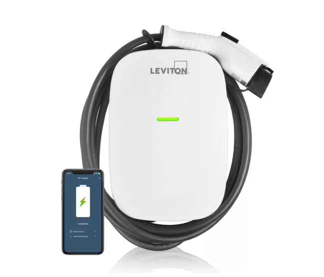 Level 2 Electric Vehicle Charging Station with Wi-Fi, 48A, 208/240 VAC, 11.6 kW Output, 18 ft. Charging Cable, Hardwired - 991009366713